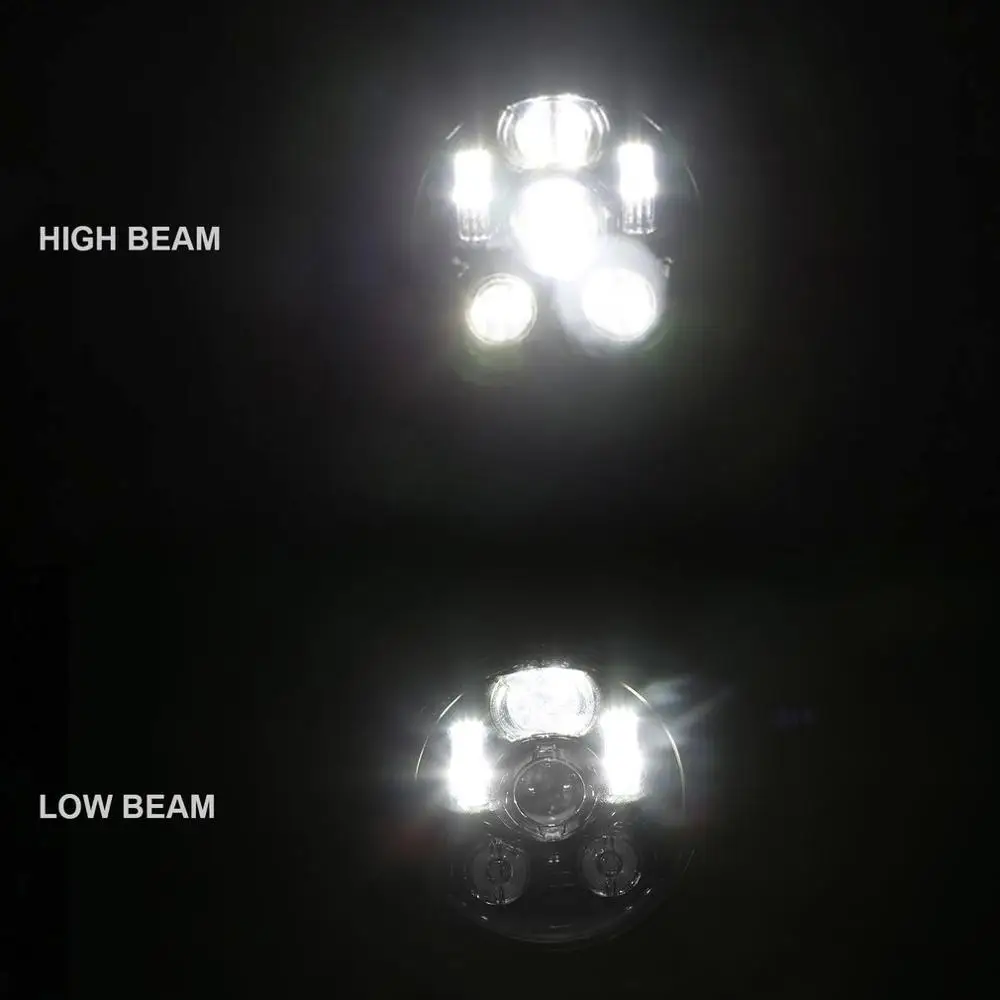 OUTAD 6500K 40W DC12-30V супер яркий ударопрочный водонепроницаемый алюминиевый корпус круглый Светодиодная лампа для фар для мотоцикла Harley