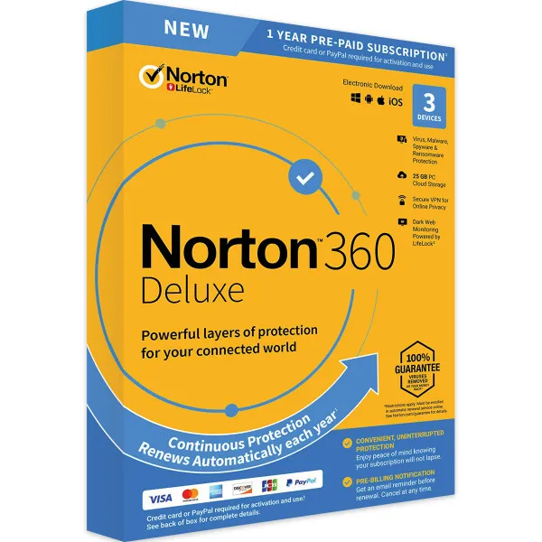 

Norton 360 Deluxe for 5 devices digital key