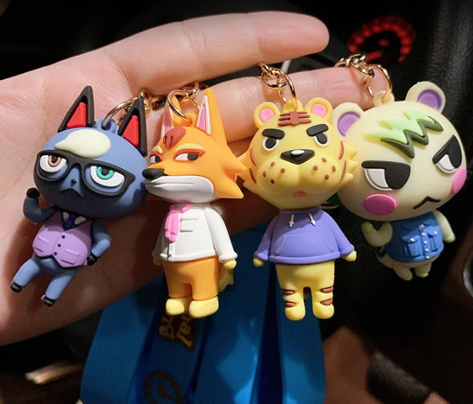 2020 New Japan Animal Crossing Silica Gel Keychains Fashion Game Pendant Keyring Cartoon  Switch Keychain | Украшения и