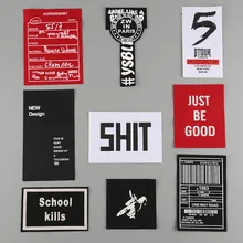 Модная одежда с нашивками красочные декоративные аксессуары значок этикетка письмо саржа