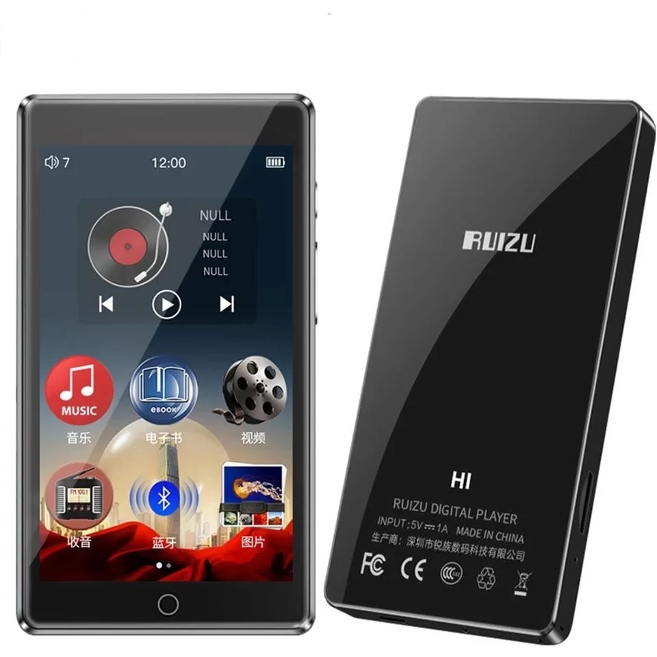 Mp3 плеер RUIZU H1 с Полноразмерным сенсорным экраном 4 0 дюйма Bluetooth 8 ГБ музыкальный поддержка FM радио запись