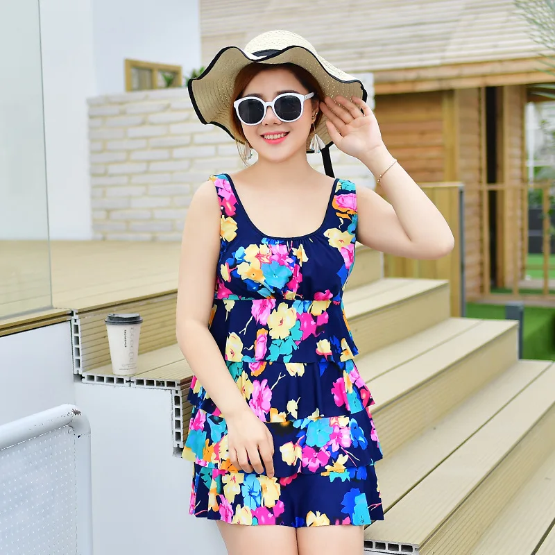 

Fat Mm Bathing Suit Conservative Plus-sized Women's Split Type Boxers Plus-sized Large Size Bubble Hot Spring Swim Dress Belly C