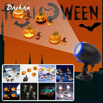 

Halloween LED Animated Projector Light 8 Slides Waterproof Landscape Movie Motion Show laser Projector Lights for Christmas