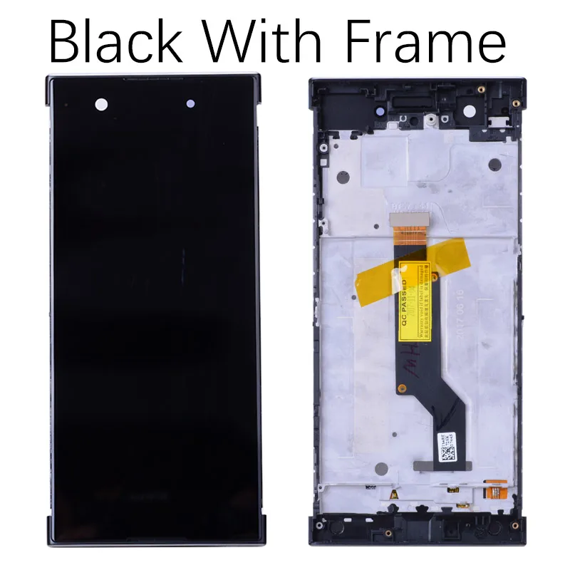 5,0 ''lcd для sony Xperia XA1 lcd дисплей дигитайзер сборка сенсорный экран Рамка с бесплатными инструментами для G3116 G3121 G3123 - Цвет: Black with Frame