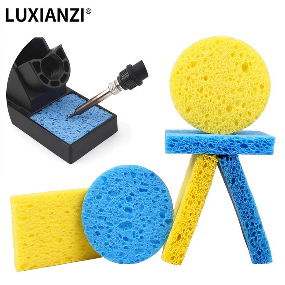 LUXIANZI 10/20PC Cleaning Sponge Cleaner High Temperature Resistance Electric Welding Soldering Iron Tip Cleaner Pads Tools electric soldering iron