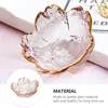 Small Glass Dish Nordic Style Gold Inlay Glass Sauce Bowl Mini Japanese Cherry Blossoms Seasoning Plate For Ice Cream Fruit Sala ► Photo 2/6