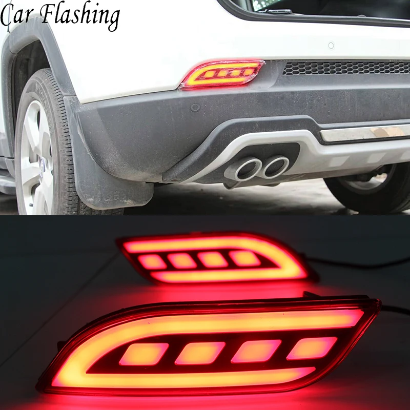 2 шт. Автомобильные светодиодные отражатели для Jeep Compass 2017 2018 2019|bumper light|brake lightled rear