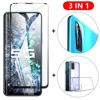Перейти на Алиэкспресс и купить 3-в-1 Стекло + чехол для vivo iQOO Z1 Neo 3 5G Экран протектор Закаленное Стекло vivo iQOO Pro 3 5G Neo 855 Камера протектор Стекло