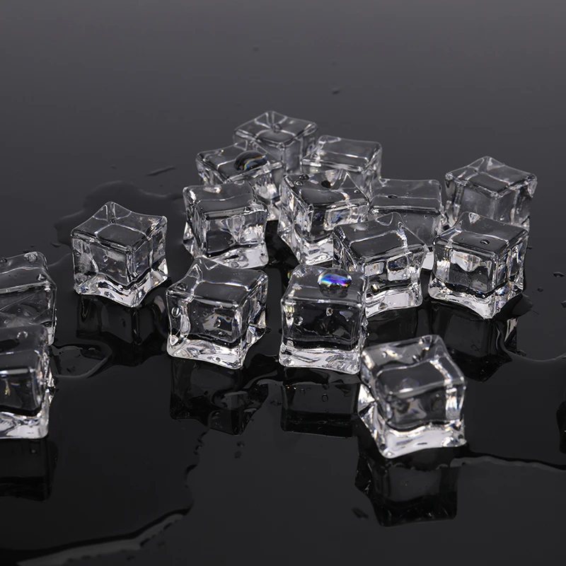 Food Photography Props 16Pcs Artificial Ice Cubes Home Kitchen Decor