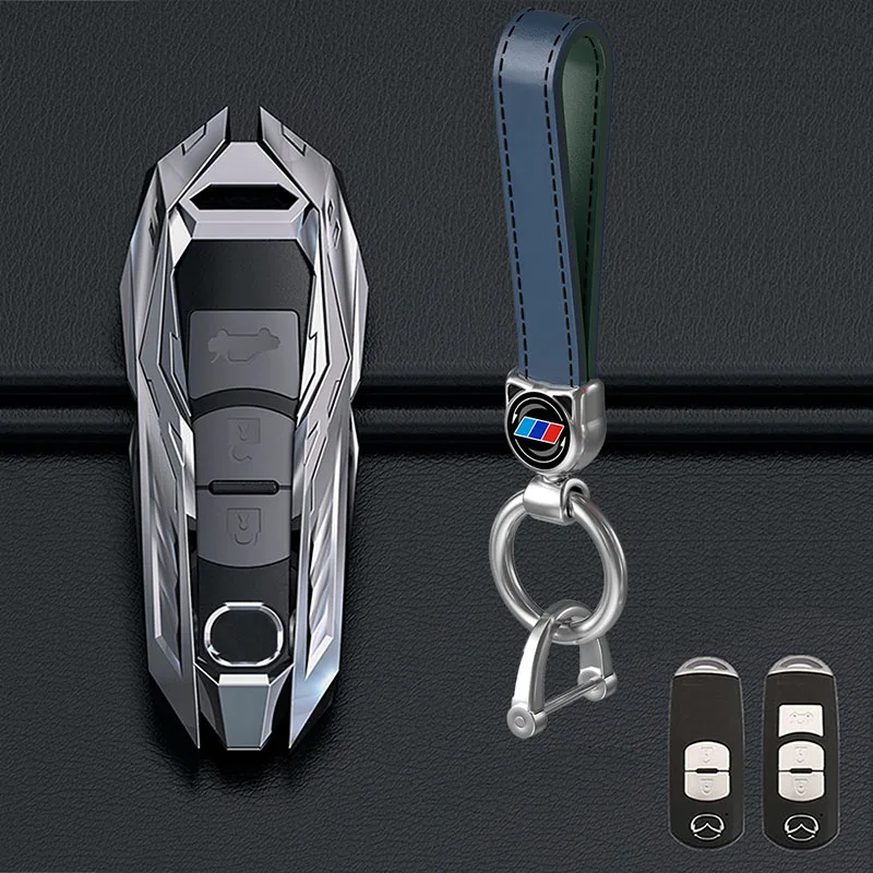 New High-quality Zinc Alloy Car Key Cover Case Fit For Mazda 2 3 5 6 2017 CX-4 CX-5 CX-7 CX-9 CX-3 CX Accessories | Автомобили и