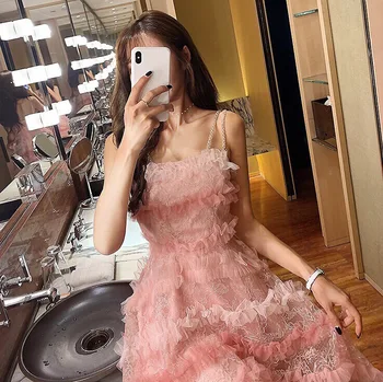 

The new spring and summer 2020 light much ladies zimm with condole belt layers of gauze dress 9150 a undertakes