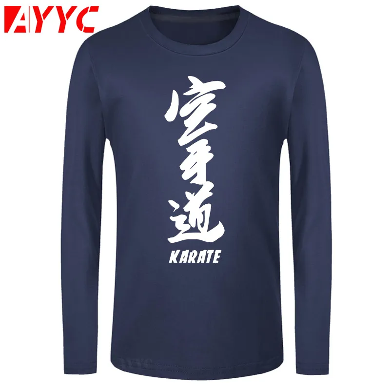 Футболка AYYC мужская с длинным рукавом брендовая тенниска для карате китайскими