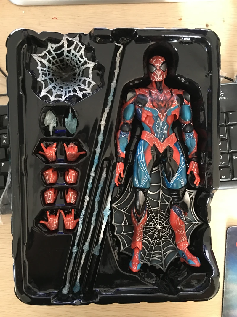 Marvel Человек-паук фигурка Мстители герой Человек-паук игрушки 25 см - Цвет: No Box