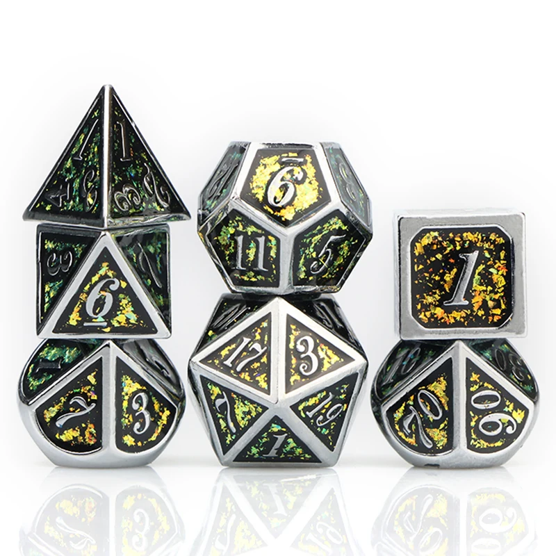 Игральные кости Dnd комплект металлические игральные кубики радужные d &amp