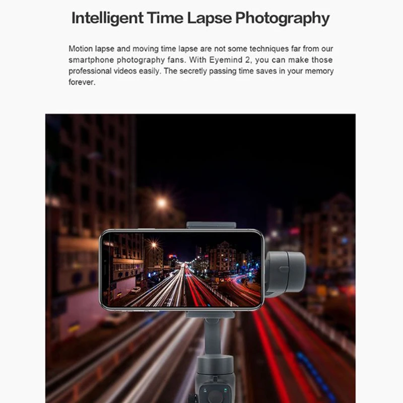 3 Axis Handheld Gimbal Stabilizer for Mobile Phone Delay Photography Vertical Horizontal Photography Smartphone Stabilizer