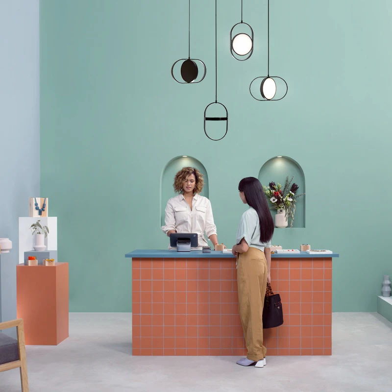 Черная Вращающаяся круглая люстра скандинавский дизайнер блеск decoracion hogar nordico для винтажного домашнего декора прикроватная лампа Прямая поставка