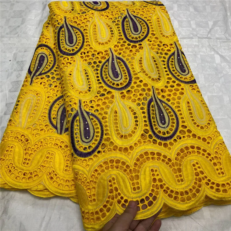 Африканская сухая кружевная ткань, высокое качество, хлопок, кружево, горячая Распродажа, швейцарская вуаль, кружевная ткань из Дубая, африканская ткань, 5 ярдов