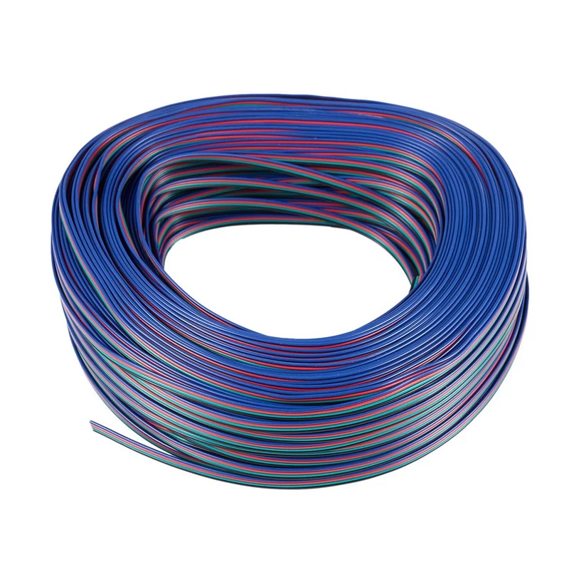 ELEG-4 PIN RGB удлинитель 4 провода кабель 3528/5050 RGB светодиодный светильник метр: 100 м