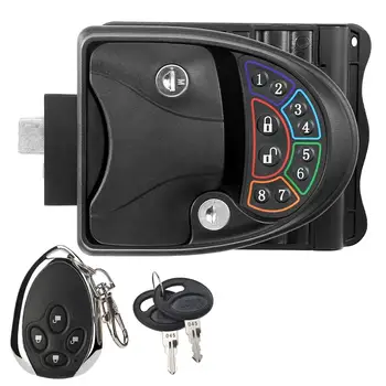 

RV Keyless Handle Door Lock for Camper Trailer Latch with Keypad & Fob 20m Wireless Remote Control