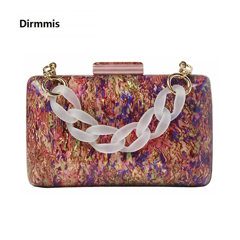 New Trendy Acrylic Bag Brand Fashion Women Handbag Red Geometric Luxury Wedding Party Evening Woman Casual Box Clutch Purse |