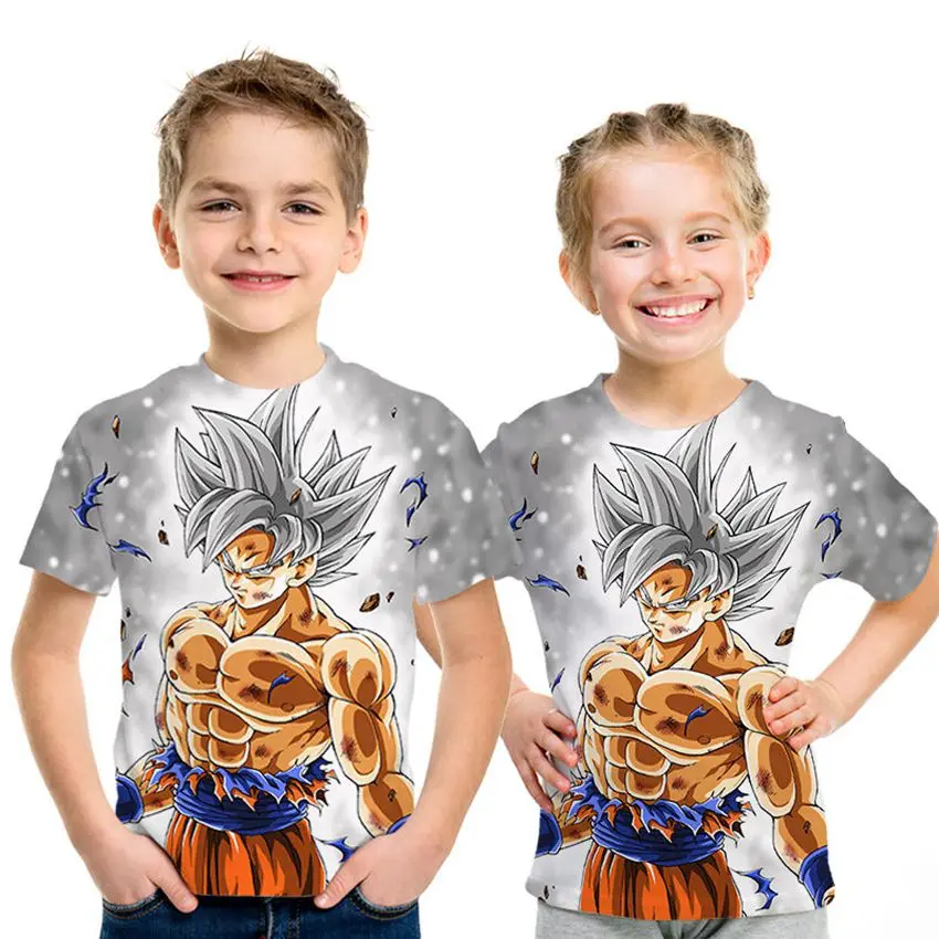 Футболка wukong Super saiyan из чистого белого Драконий жемчуг 3d принт Харадзюку аниме с