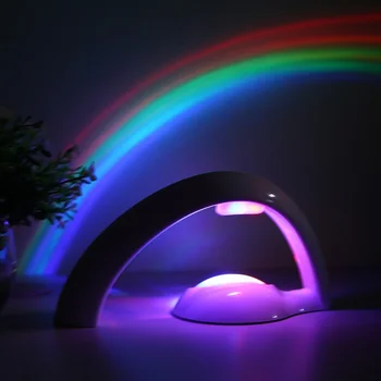 

Colorful Rainbow Night Light Romantic Sky Rainbow Projector Lamp Energy-saving LED Home Decoration Children Kids