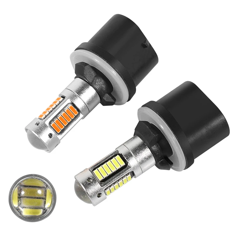 Gfoloza 2 шт. H27 880 светодиодный Автомобильный Противотуманные фонари 4014 30SMD светодиодный автомобильный противотуманный фонарь дневного света белый желтый голубой лед 12 в 6000 К
