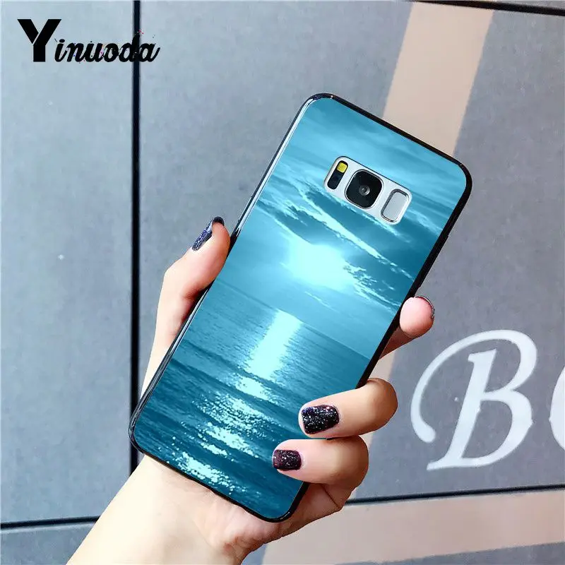 Yinuoda синий морской Чехол черный мягкий чехол для телефона samsung Galaxy S9 plus S7 edge S6 edge plus S10 S8 plus чехол