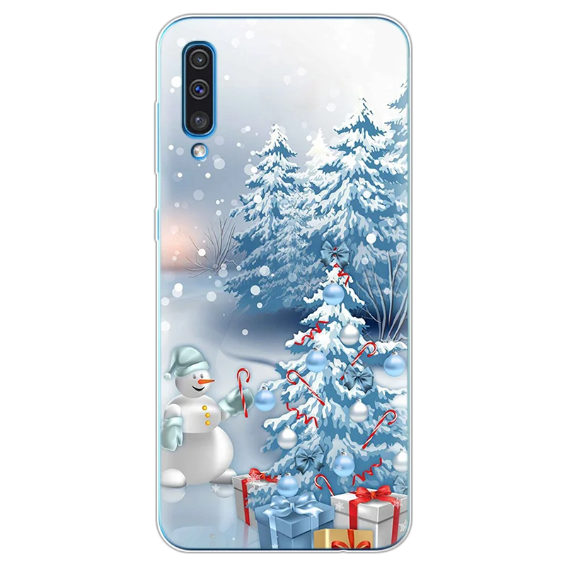 sd-yinsh Merry Christmas Cartoon Santa Claus Deer Case For Samsung Galaxy A50 Soft Silicon Coque For Samsung A40 A60 A70 A7 A9 Cover - Цвет: sd-yinsh