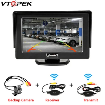 

Vtopek Car Monitor 4.3 Inch Screen for Rear View Reverse Camera TFT LCD HD Display Digital Color PAL/NTSC 480 X 272 for SUV RV