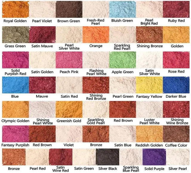 Epoxy Resin Pigment, 50 Colors Mica Powder Resin Dye, Natural Pigment for DIY Soap Making, Bath Bomb Colorant, Bright Nail Art 2