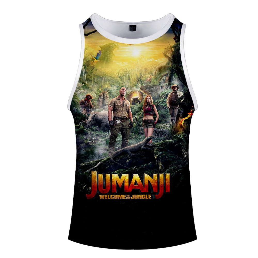 Jumanji Science fiction жилет Топ уличный стиль Мода Лето Без Рукавов бег принт Новинка Топ Роскошный Harajuku Hokage