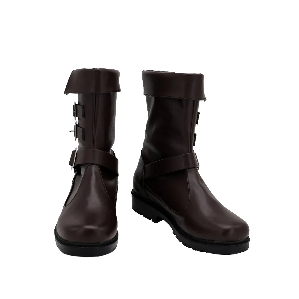 Final Fantasy VII Remake Aerith Gainsborough Cosplay Boots Brown Shoes Custom Made Any Size (2)