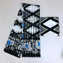 Лидер продаж высокое качество искусственный шелк Африканский принт ткань нигерийская Анкара Африканский Воск принты M01