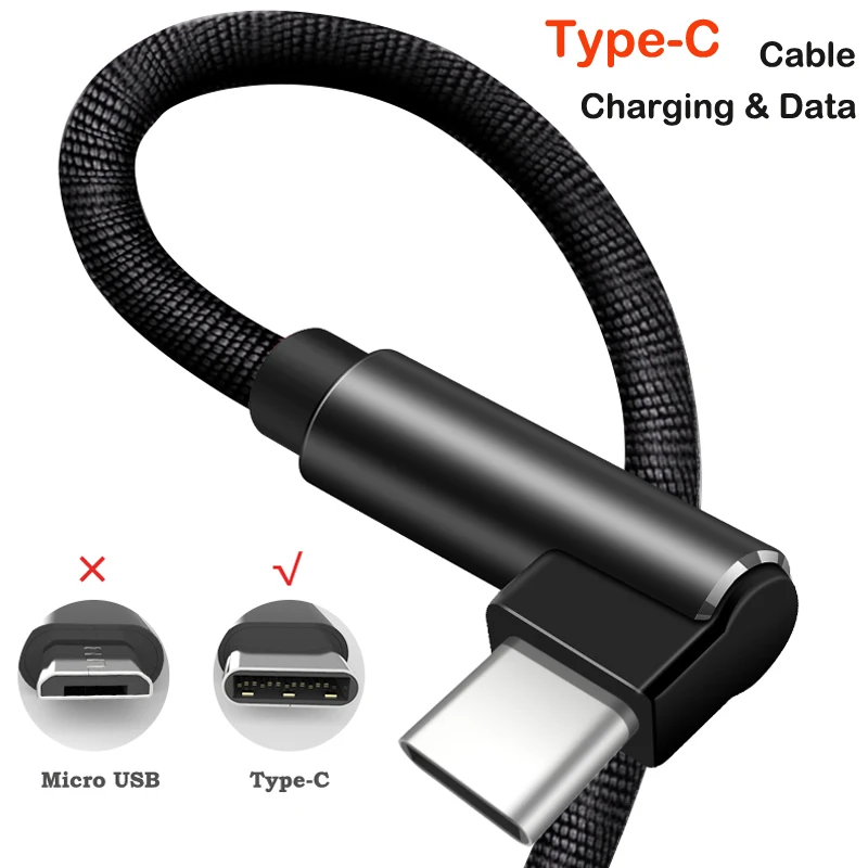 MUSTTRUE usb type-C кабель для huawei P20 Lite P30 Быстрая зарядка для samsung S10 S9 S9 Plus S8 90 градусов кабель для передачи данных tipo c