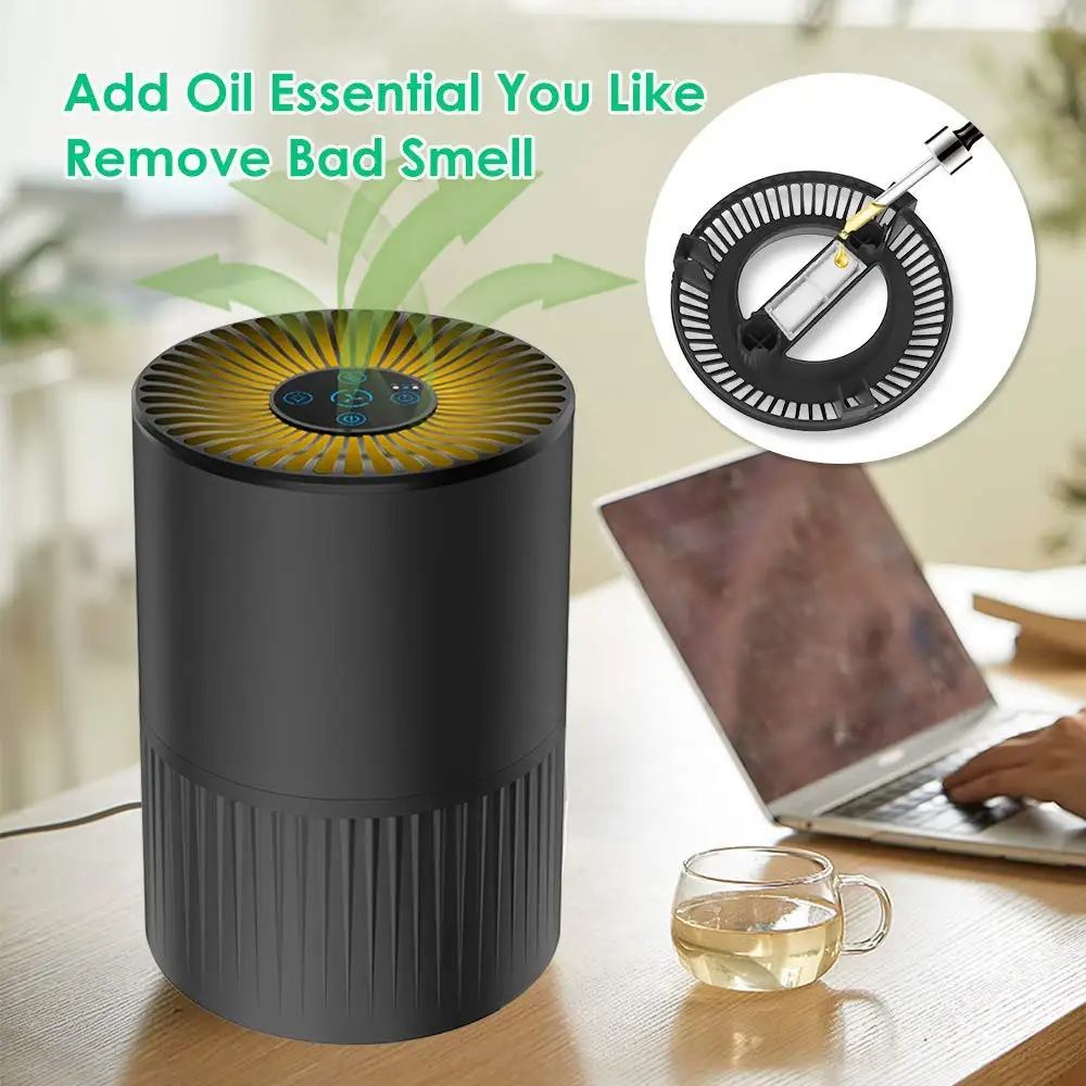 A19 Usb Air Purifier For Home True Hepa Filters Compact Desktop