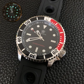 

mens sport dive watches STEELDIVE top luxury brand men quartz wrist watch 200m waterproof wristwatch Switzerland luminous clock