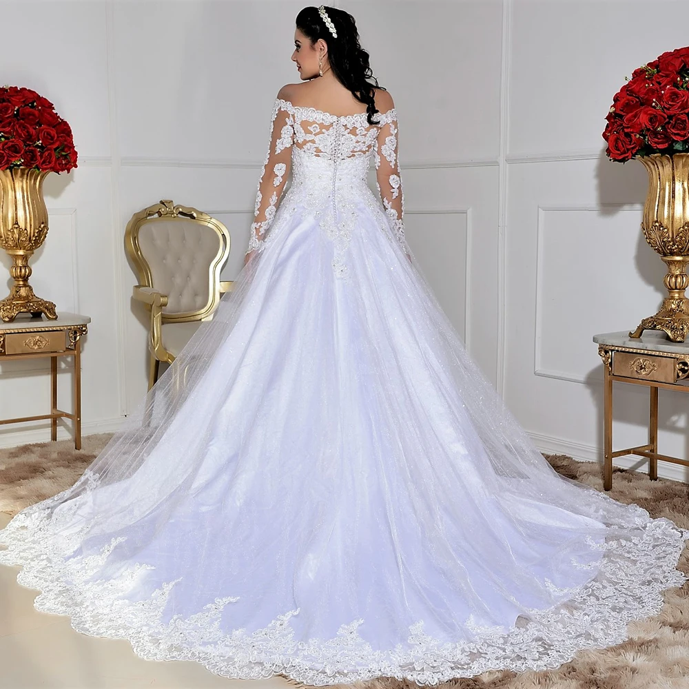 Miaoduo Vestidos de noiva sereia branco abiti da sposa Иллюзия кнопка назад аппликационные Жемчужины для