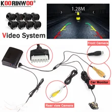Koorinwoo – accessoires de voiture Parktronics, capteur de stationnement, système 8 avant, sonnette, Assistance pour caméra de voiture et moniteur Radio AV