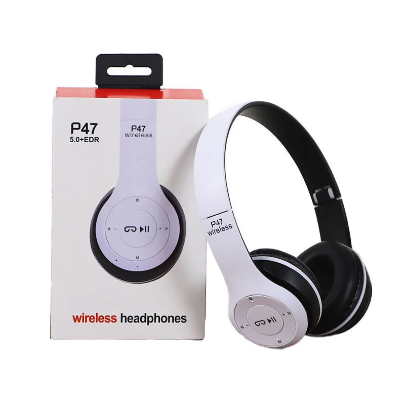 P47 TWS Wireless Headphones 150mAH Battery EDR FM Audio Support Micro SD / TF Card Earphones BT 5.0 Headsets For Xiaomi Huawei |
