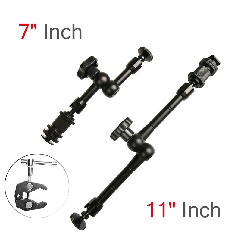 

Metal Articulating Magic Arm Super Clip Crab Clamp for Flash LCD Monitor LED Video Light SLR DSLR Camera Accessory