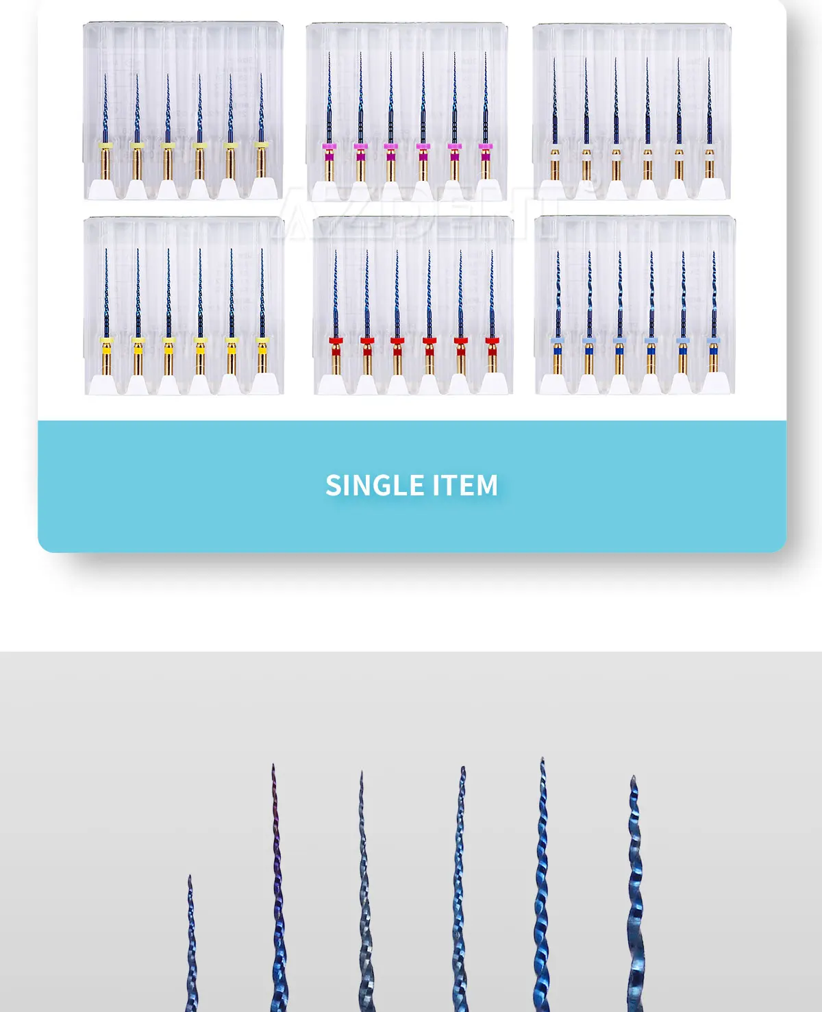 AZDENT 6 teile/schachtel Dental Wärme Aktiviert Kanal Wurzel Dateien SX-F3 25mm Zahnarzt Werkzeuge Kann Biegen für Vorbereitung Wurzel Kanal Behandlung – Detail 8