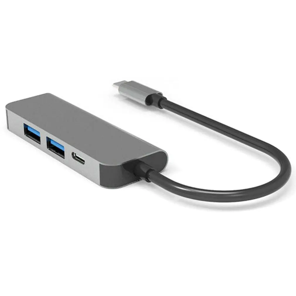 4 в 1 многофункциональный концентратор типа C к HDMI 4K 2USB 3,0 и PD зарядный порт USB C мультипортовый адаптер конвертер