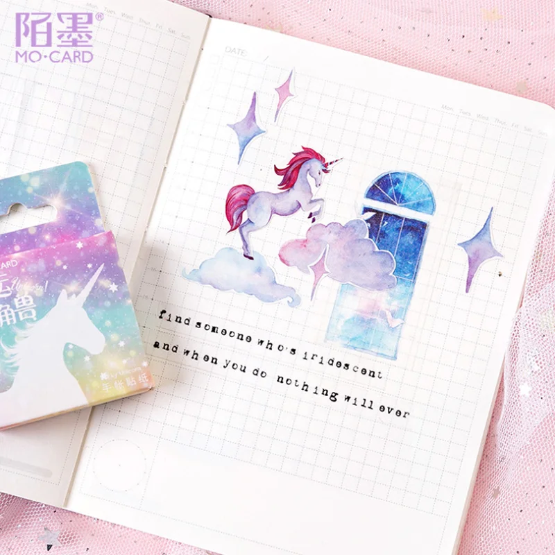 Kawaii милые Единорог декоративные наклейки на мобильный телефон альбомов в форме