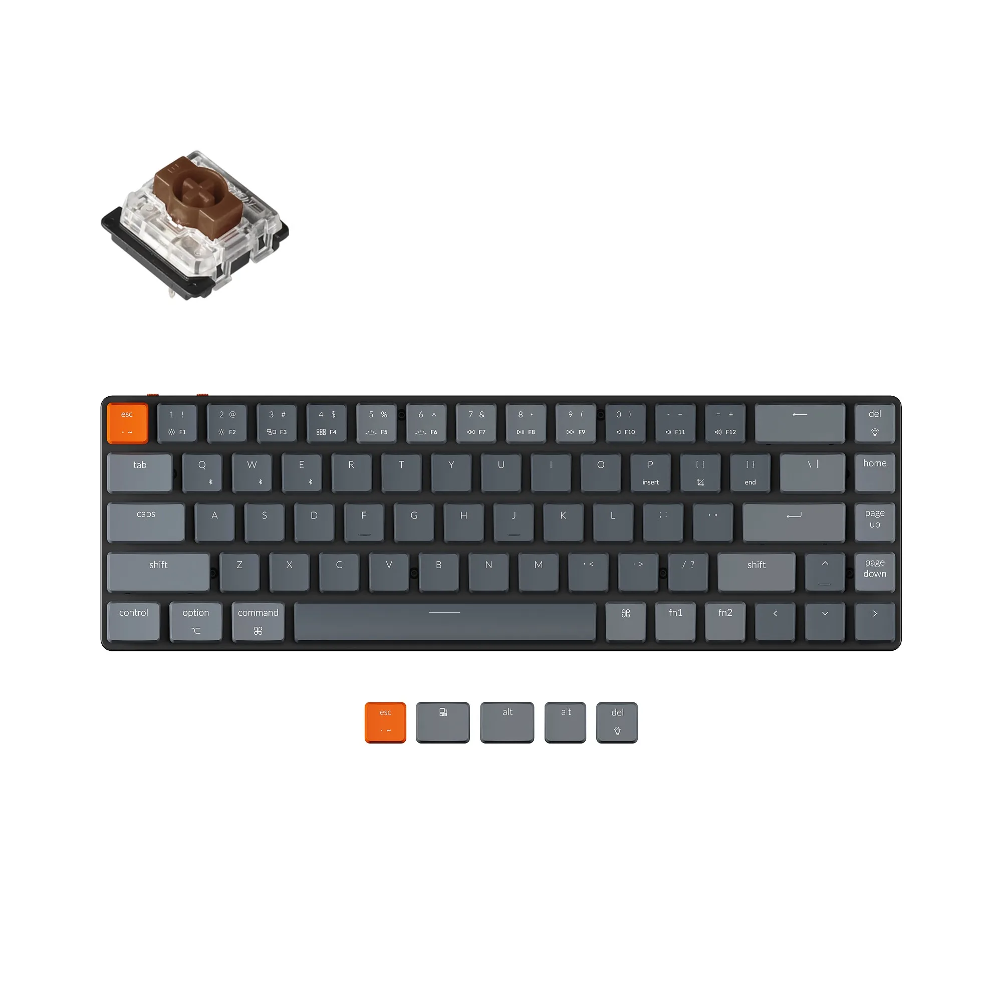 Keychicon-MacおよびWindows用の超薄型K7ワイヤレスメカニカル