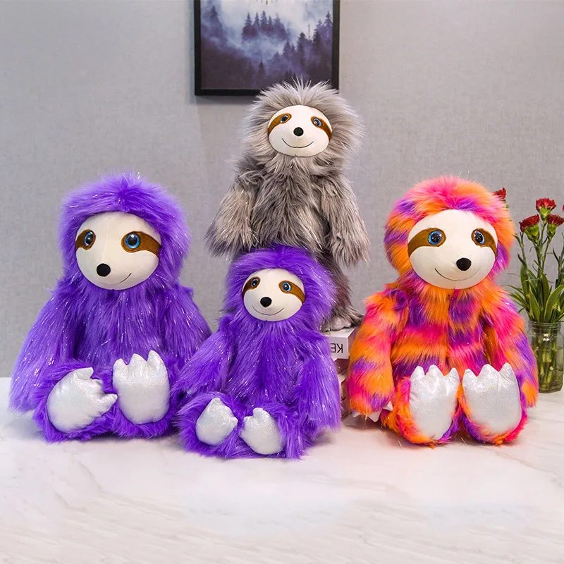 

Sloth pillow doll for Children 4 color plush cute Sloth doll cartoon animal stuffed toy boy and girl gift toy