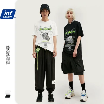 

INFLATION Men Tee Shirts Streetwear Men Hip-Hop T-shirt Harajuku Print Funny t shirts camiseta hombre Hip Hop Tee Shirt 1027S20