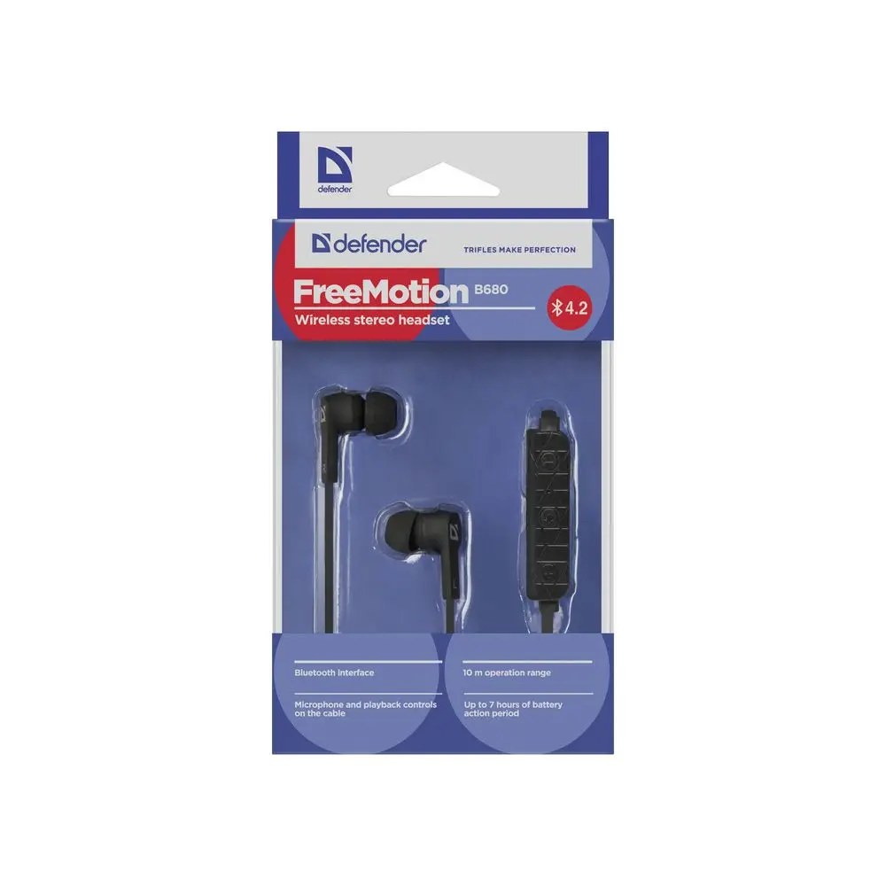 Гарнитура FreeMotion B680 черный, вставки, Bluetooth