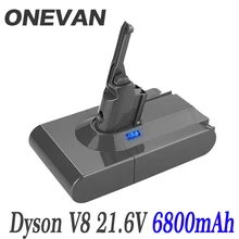 6800 мАч 21,6 в батарея для Dyson V8 батарея для Dyson V8 абсолютный/пушистый/животное/литий-ионный Пылесос аккумуляторная батарея