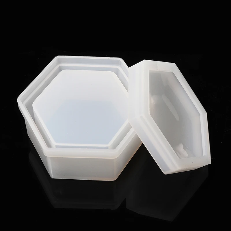 1 шт. прозрачный силиконовый шестигранный ящик для хранения ювелирных изделий, коробка для хранения, формы для литья смолы, инструменты для изготовления подарка «сделай сам»